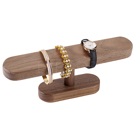 Wood T Bar Bracelet Display Stands ODIS-WH0061-39-1