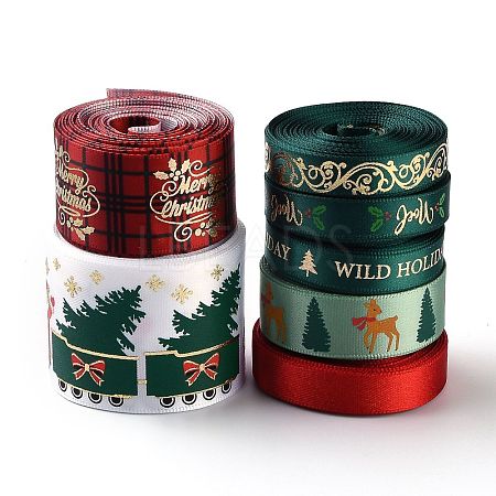 7 Rolls Christmas Satin Ribbon SRIB-P015-03-1