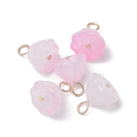 Acrylic Lotus Pendants PALLOY-JF02712-02-1
