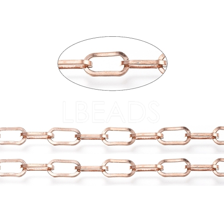 Ion Plating(IP) 304 Stainless Steel Paperclip Chains CHS-D030-01RG-1