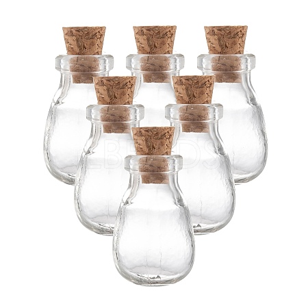 Oval Glass Bottle for Bead Containers X1-AJEW-R045-09-1