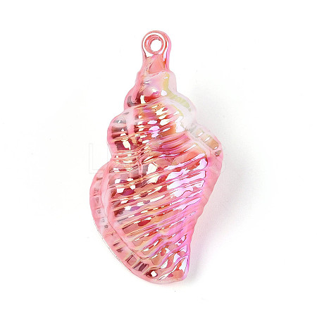 UV Plating Opaque Acrylic Shell Shape Big Pendants SACR-T018-35C-1