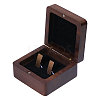 Wooden Jewelry Cufflinks Storage Magnetic Gift Case CON-WH0095-78B-1