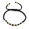 Polyester Cord Braided Bead Bracelets for Women BJEW-L698-03G-01-4