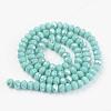 Electroplate Opaque Solid Color Glass Beads Strands EGLA-A034-P3mm-L15-2