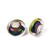 Handmade Lampwork & Brass Core European Beads LAMP-N044-08S-01-3