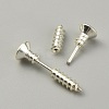 304 Stainless Steel Screw Shape Front Back Stud Earrings STAS-WH0061-23S-3