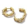 Rack Plating Brass Rectangle Hoop Earrings with Cubic Zirconia EJEW-D063-05G-2