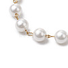 5Pcs Shell Pearl Round Beads Charm Bracelets BJEW-JB11228-4