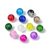 12 Colors Transparent Baking Paint Crackle Glass Beads CCG-FS0001-02B-2