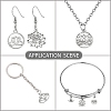 100Pcs 10 Styles Tibetan Style Alloy Charms TIBEP-CJ0002-34-6