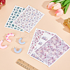 5Pcs 5 Colors Polymer Clay Earrings Water Transfer Paper DIY-HY0003-22B-4