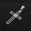 Tarnish Resistant 201 Stainless Steel Cross Pendants STAS-I032-012-2