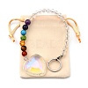 Chakra Heart Crystal Suncatcher Dowsing Pendulum Pendants PALLOY-JF00460-03-2