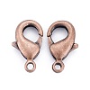 Brass Lobster Claw Clasps X-KK-902-R-NF-3