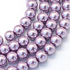 Baking Paint Pearlized Glass Pearl Round Bead Strands HY-Q003-6mm-44-1