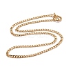 Ion Plating(IP)  304 Stainless Steel Chain Necklaces NJEW-A002-07G-1