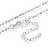 Brass Ball Chain Necklaces NJEW-N054-13P-2