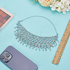 Crystal Rhinestone Bib Necklace NJEW-FG0001-01P-2