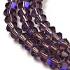 Transparent Electroplate Glass Beads Strands EGLA-A039-T3mm-L04-3