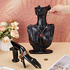 1Pc Woman Bust Shaped Resin Necklace Display Stands NDIS-UN0001-01B-4