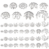 675Pcs 9 Styles Iron Bead Caps IFIN-GA0001-68-1