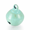 Baking Paint Iron Bell Pendants IFIN-WH0052-03G-2