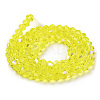 Transparent Electroplate Glass Beads Strands EGLA-A039-T4mm-L21-2