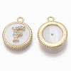 Brass Micro Pave Cubic Zirconia Pendants KK-T062-04F-NF-2