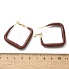 Brass Rhombus Hoop Earrings EJEW-A121-12D-G-3