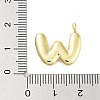 Rack Plating Brass Balloon Letter Pendants KK-C050-01G-W-3
