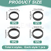 4Pcs 4 Styles Stainless Steel Grooved Finger Ring Settings STAS-LP0001-43EB-04-2