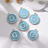 Platinum Plated Alloy Enamel Charms ENAM-S118-04G-P-5