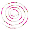 Glass Beaded Adjustable Waist Chains for Women AJEW-TA0005-78C-3