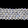 Transparent Electroplate Glass Beads Strands EGLA-A039-T4mm-L13-1