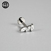 G23 Titanium Micro Pave Cubic Zirconia Cartilage Earrings WG0CACB-09-1