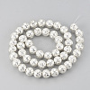 Electroplated Natural Lava Rock Beads Strands G-T061-55E-10mm-2