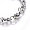 Tarnish Resistant 304 Stainless Steel Charm Bracelets BJEW-L637-25-P-4