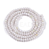 Electroplate Opaque Solid Color Glass Beads Strands EGLA-A044-P1mm-L19-2