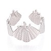 Adjustable 304 Stainless Steel Cuff Rings for Women RJEW-N052-01P-2