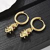 Brass Cubic Zirconia Hoop Earrings EJEW-Q015-01G-6