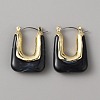 Acrylic Rectangle Hoop Earrings EJEW-WH0012-039B-1