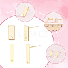 40Pcs 2 Styles Brass Stud Earrings Findings EJEW-BBC0002-30-6