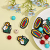 36Pcs 6 Style Food Grade Eco-Friendly Silicone Focal Beads SIL-CA0002-05-5