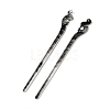 Opaque Acrylic Hair Sticks OHAR-C011-01A-02-1