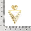 Rack Plating Brass Micro Pave Clear Cubic Zirconia Pendants KK-H474-19G-02-3