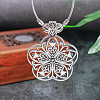 Mandala Flower Bohemian Style Alloy Pendant Necklaces FS-WG43472-01-4