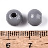Spray Painted Round Natural Schima Wood Beads WOOD-A018-8mm-11-3