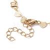 Handmade Butterfly Heart Brass Link Chain Bracelet Making AJEW-JB01150-17-3