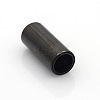 304 Stainless Steel Smooth Surface Magnetic Clasps with Glue-in Ends Fit 6mm Cords STAS-O042-C-15-3